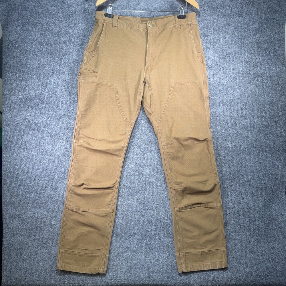Key Pants Men's 36x34 Brown Canvas Double Knee Carpenter Workwear Utility